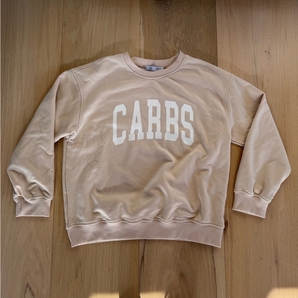IMCTAH Carbs Sweatshirt Beige Size Medium